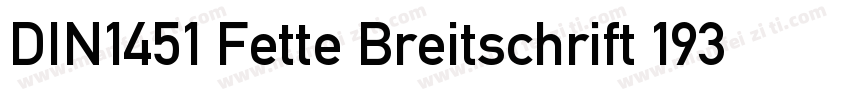 DIN1451 Fette Breitschrift 1936字体转换
